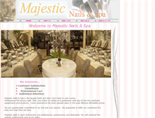 Tablet Screenshot of majesticnailsnspa.com